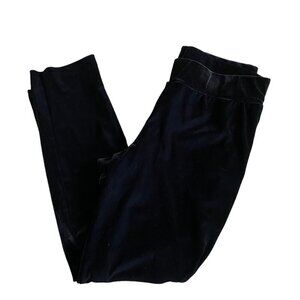 Seven7 Black Velour Pull-On Elastic Waist Skinny Leg Casual Pants Women's Sz 8